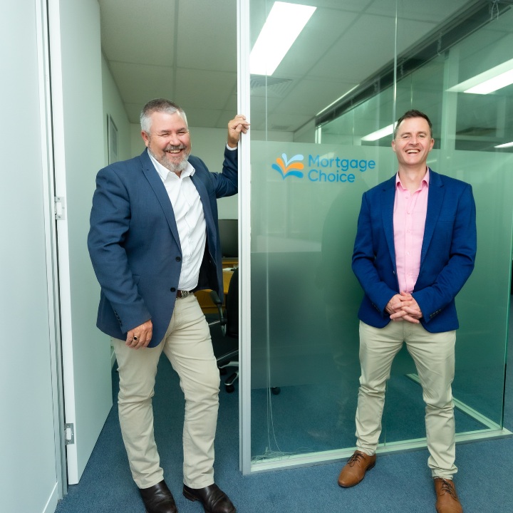 Local Mortgage Broker Rowville team members Dwayne Brittain and Brendan Moon at our office